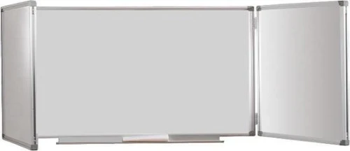 Tablica szkolna biała składana tryptyk ceramiczna 400 x 100 cm
