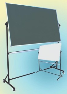 Tablica biało-zielona obrotowa jezdna 120 x 100 cm