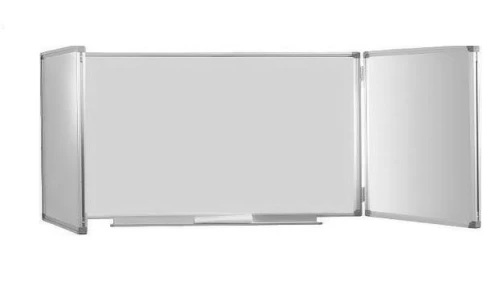 Tablica szkolna biała składana tryptyk ceramiczna 340 x 100 cm