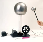 Generator Van de Graaffa z napędem elektrycznym i ręcznym 