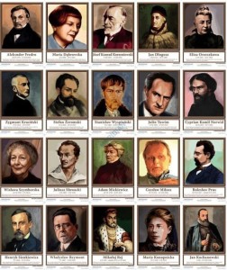 Portrety pisarzy polskich - zestaw 21 szt.