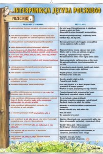 Interpunkcja zestaw 3 plansz dydaktycznych 100 x 70 cm