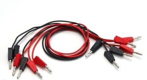Przewody połączeniowe bananowe 50 cm 3 czerwone 3 czarne