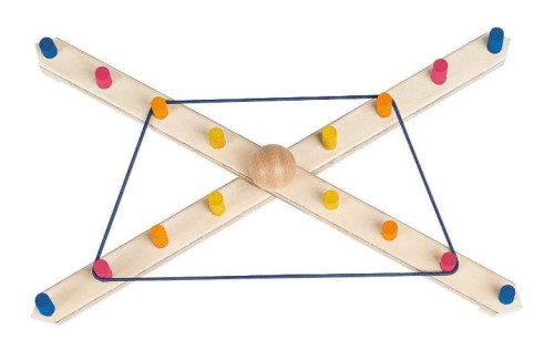 Krzyż geometryczny drewniany magnetyczny