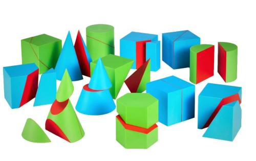 Bryły geometryczne do stereometrii - magnetyczna płaszczyzna cięcia