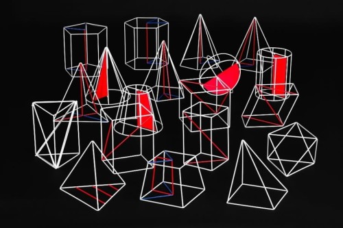 Bryły geometryczne szkieletowe 18 szt.