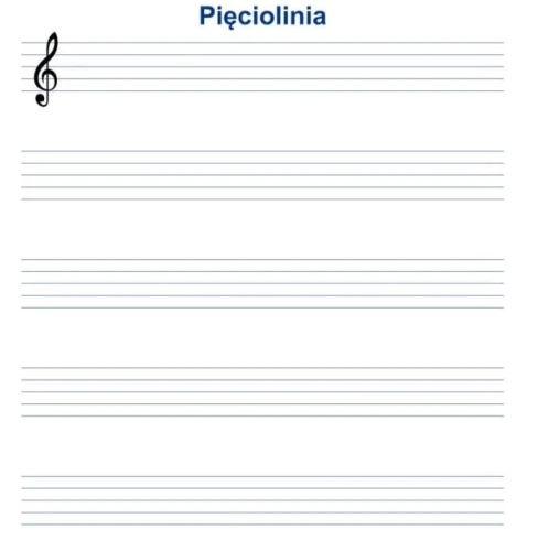 Nakładka magnetyczna suchościeralna – pięciolinia