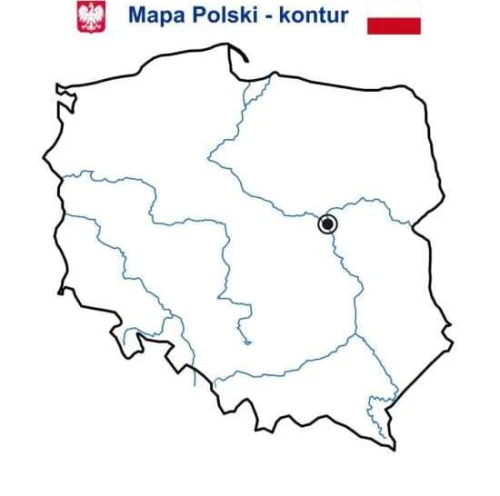 Nakładka magnetyczna suchościeralna - kontur Polski