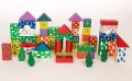Drewniane klocki wspomagające matematyczny proces rozwoju dziecka - zestaw edukacyjny