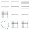 Wzory liniatur do tablic białych