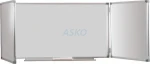 Tablica szkolna biała składana tryptyk ceramiczna 360 x 100 cm 