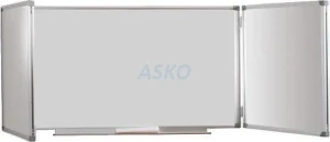 Tablica szkolna biała składana tryptyk ceramiczna 360 x 100 cm 