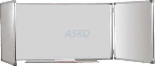 Tablica szkolna biała składana tryptyk ceramiczna 360 x 100 cm