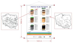 Profile gleb polskich - plansza 120 x 160 cm