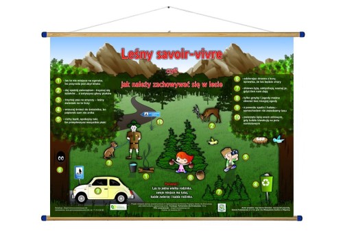 Plansza dydaktyczna „Leśny savoir-vivre, czyli jak zachowywać się w lesie”