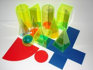 Bryły z siatkami do rozkładania – komplet 10 szt.