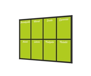 Tablica Planer Tygodniowy 120x100 cm - zielona 