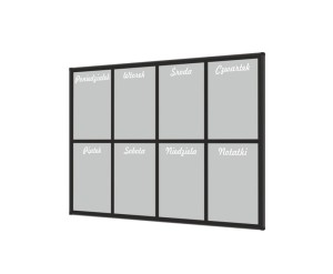 Tablica Planer Tygodniowy 100x75 cm - szara 