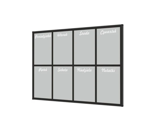 Tablica Planer Tygodniowy 100x75 cm - szara