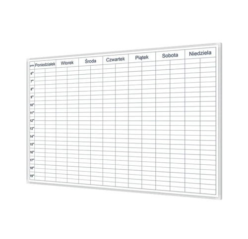 Tablica Planer Tygodniowy 100x75 cm