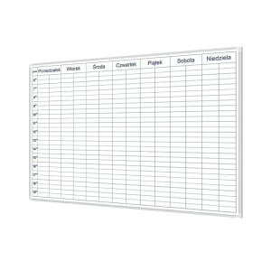 Tablica Planer Tygodniowy 120x100 cm 
