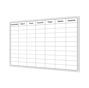 Tablica Planer Tygodniowy DT 150x100 cm 