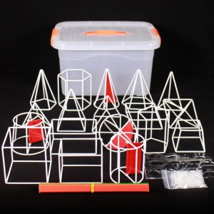 Bryły geometryczne szkieletowe 18 szt. - 10 cm 