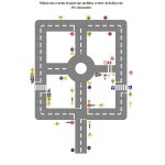 Miasteczko ruchu drogowego 16x23 m – Mobilny zestaw dydaktyczny 151 elementów