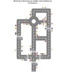 Miasteczko ruchu drogowego 16x30 m – Mobilny zestaw dydaktyczny 178 elementów