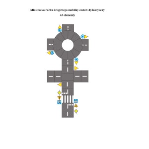 Miasteczko ruchu drogowego (8x15m) – Puzzle i 16 znaków