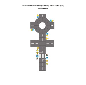 Miasteczko ruchu (8x15m) – Puzzle, 16 znaków + 2 sygnalizatory