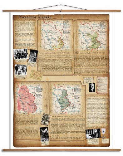 Powstania śląskie mapa dydaktyczna