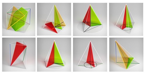 Bryły geometryczne - wielościany do stereometrii