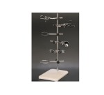   Uniwersalny statyw laboratoryjny ze stali chromowanej – zestaw z 6 uchwytami