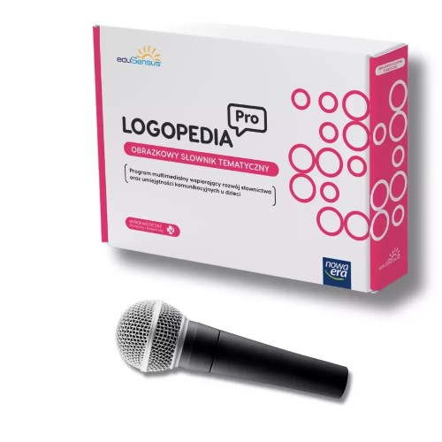 Zestaw LOGOPEDIA PRO Obrazkowy Słownik Tematyczny 3.2 – pendrive, mikrofon i materiały drukowane