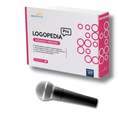 Interfejs programu LOGOPEDIA PRO Mówiące Obrazki 3.2 z interaktywnymi planszami dźwiękowymi