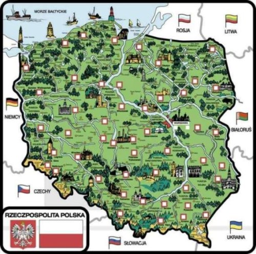 Mapa Polski dla najmłodszych - zestaw edukacyjny 