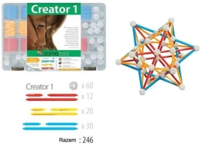 Zometool Creator 1 – zestaw dydaktyczny 246 elementów