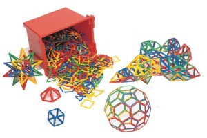 Polydron Frame klasowy zestaw klocków 460 elementów - 8 brył szkieletowych