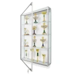 Gablota na puchary GPBS 100x150x25 cm przeszklona otwierana na bok, 3 półki