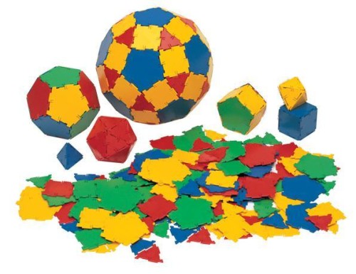 Polydron zestaw startowy klocków 164 elementy - 3 bryły pełne