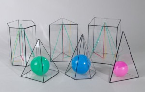 Bryły geometryczne wpisane 6 szt.