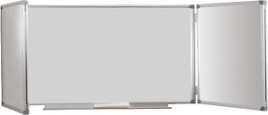 Tablica szkolna biała składana tryptyk ceramiczna 300 x 100 cm
