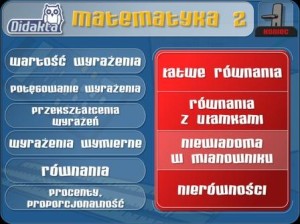 Didakta - Matematyka 2 Algebra program interaktywny