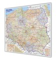 Mapa administracyjno-drogowa Polski magnetyczna 144x134 cm 