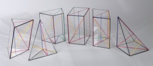 Bryły geometryczne wielościany nieregularne 6 szt.