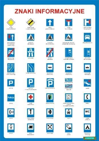 Znaki informacyjne plansza