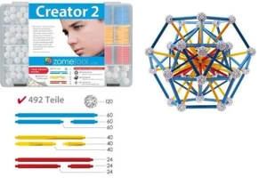 Zometool Creator 2 - zestaw dydaktyczny 492 elementy