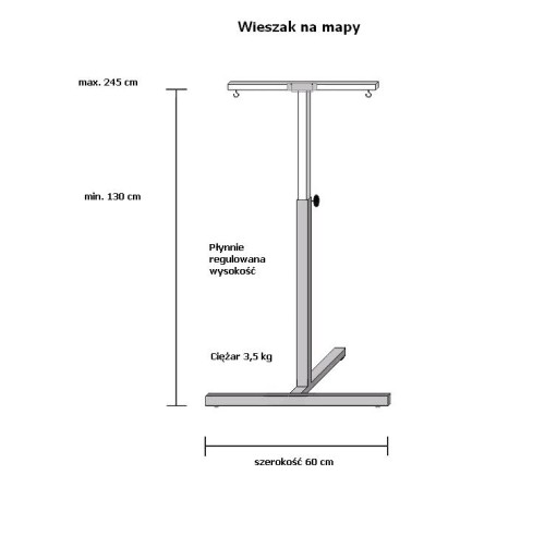 Wieszak na mapy i plansze 