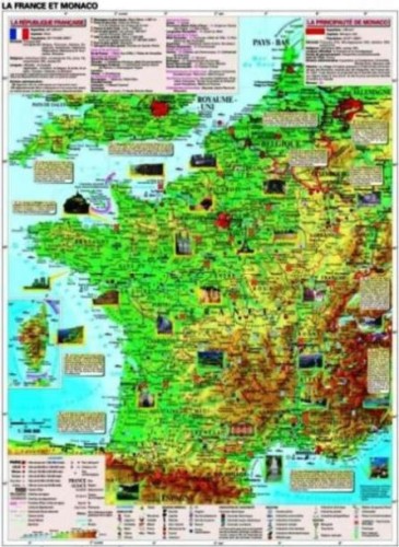 Strona 1 Francja mapa fizyczna